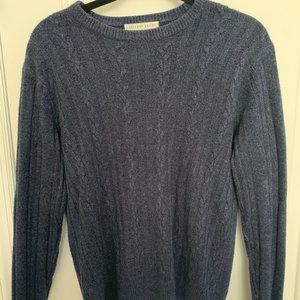 Geoffrey Beene Textured Blue Pullover Sweater